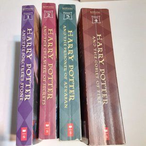 Harry Potter Paperback Books 1-4 in used very good condition